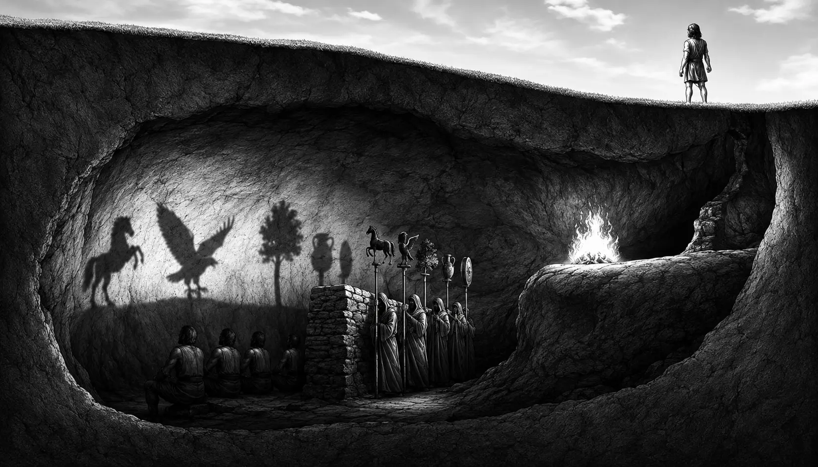 Allegory of the Cave Illustration